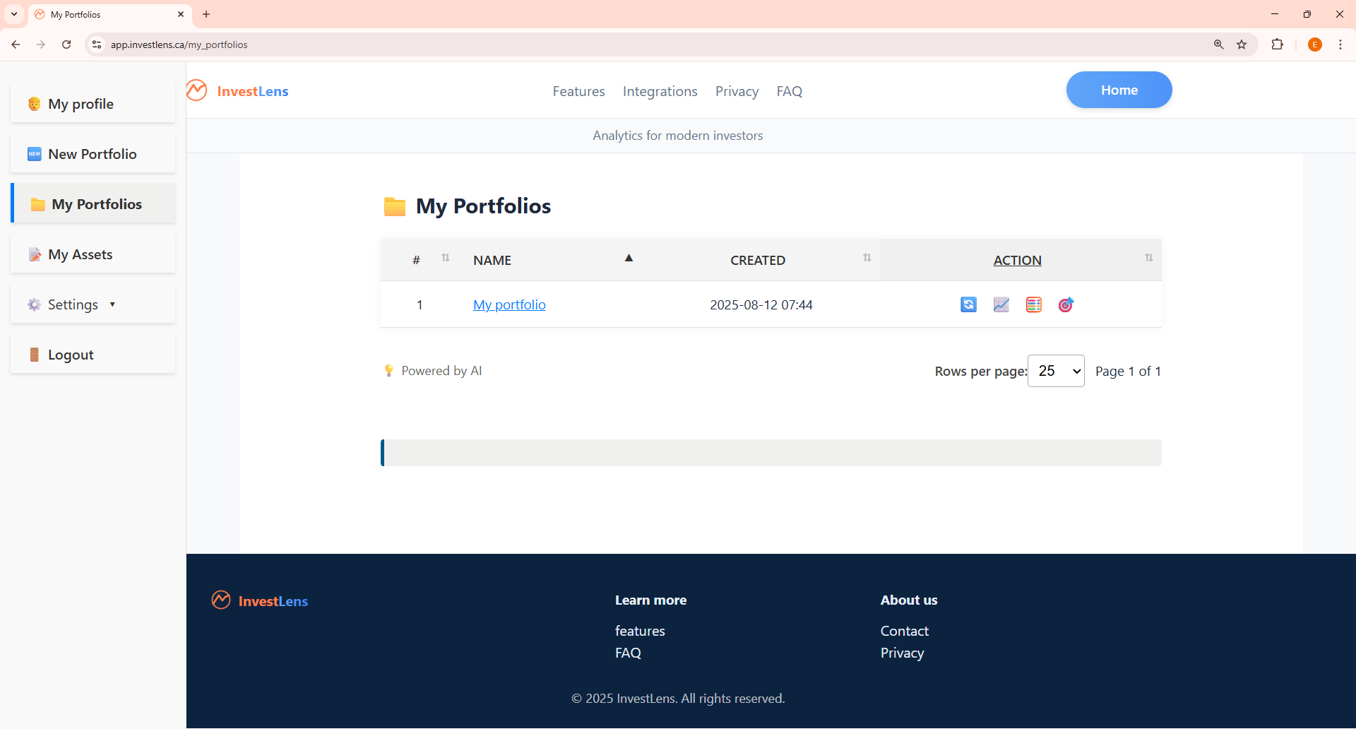 My portfolios